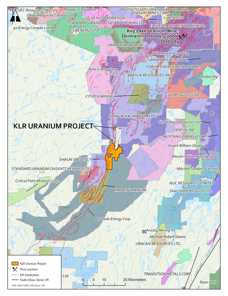 KLR Uranium Project Regional Tenure Map